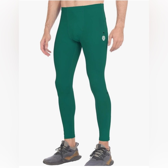 NWT PIQIDIG Men’s Athletic Compression Workout Legging Yoga Pants with Pockets - Picture 1 of 8